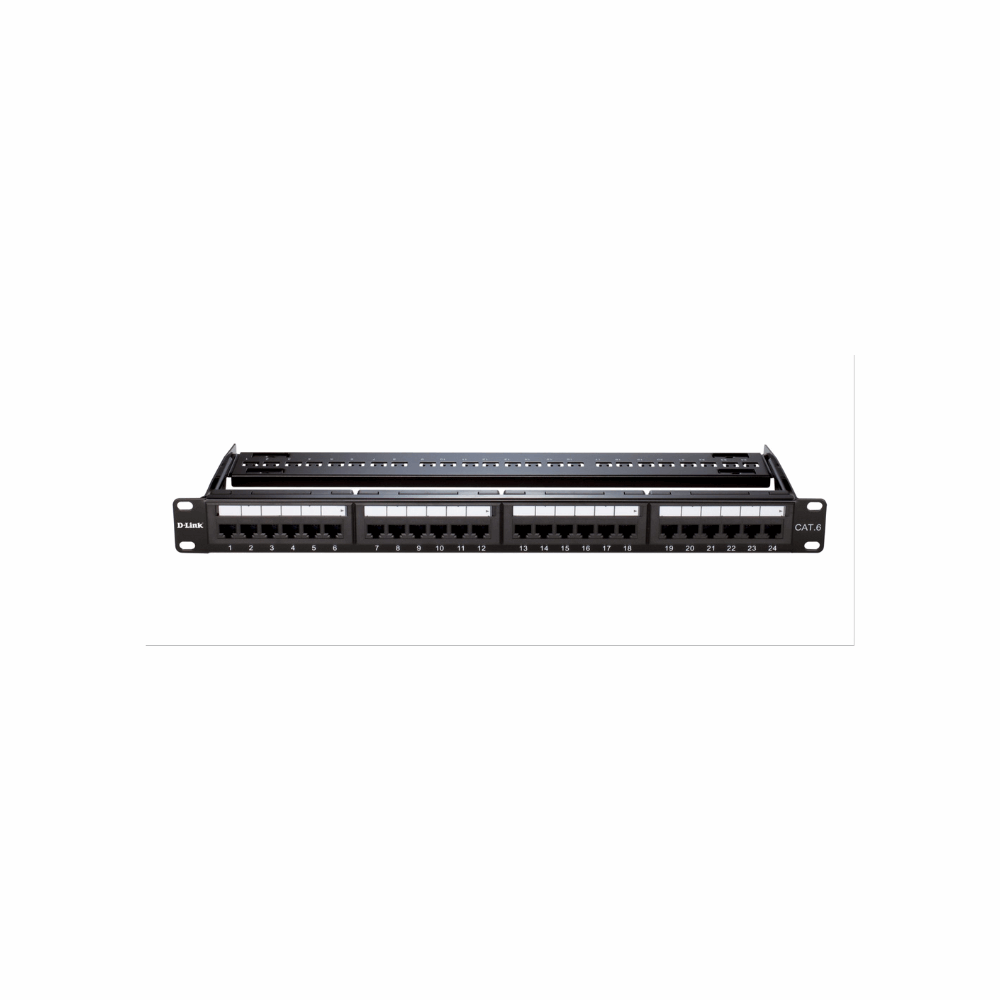 Dlink NPP-AL1BLK244 24P 1U Unloaded Angular Panel